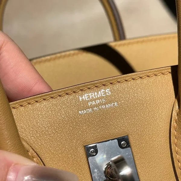 Hermes Birkin Swift Marsala Brown Silver - Image 9