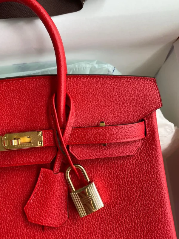 Hermes Birkin Red Togo Gold - Image 3
