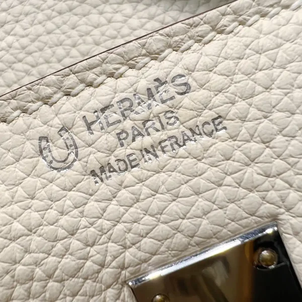 Hermes Birkin Haze Blue Cream White - Image 4