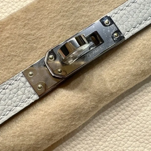 Hermes Birkin Haze Blue Cream White - Image 5