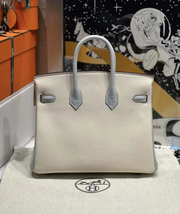 Hermes Birkin Haze Blue Cream White - Image 6