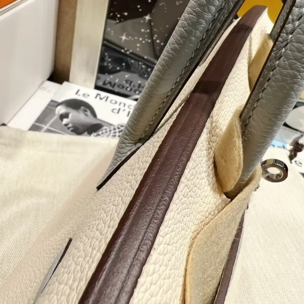Hermes Birkin Haze Blue Cream White - Image 2