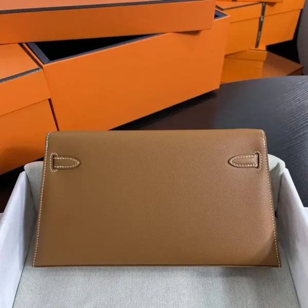 Hermes Kelly Elan Brown Silver - Image 2