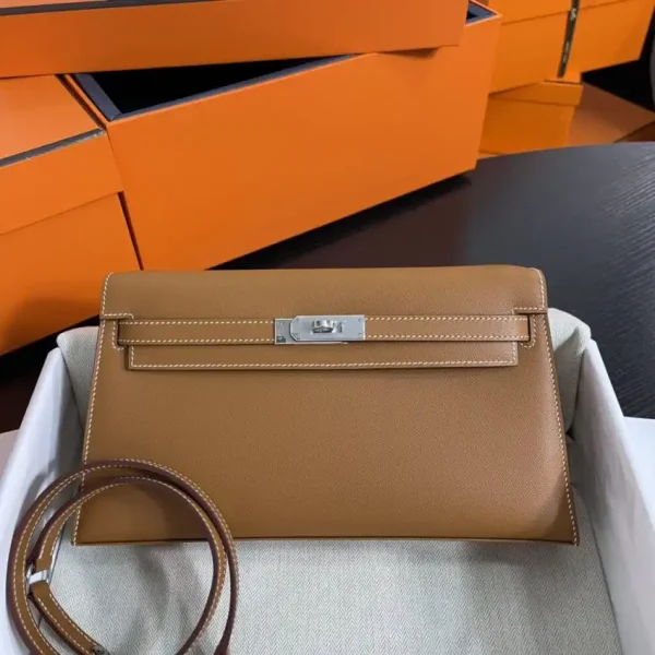Hermes Kelly Elan Brown Silver - Image 7