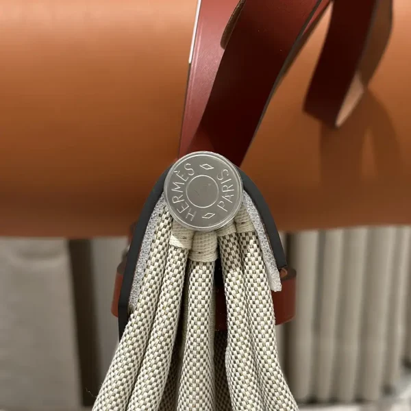 Hermes Herbag 31cm Beige Red - Image 3