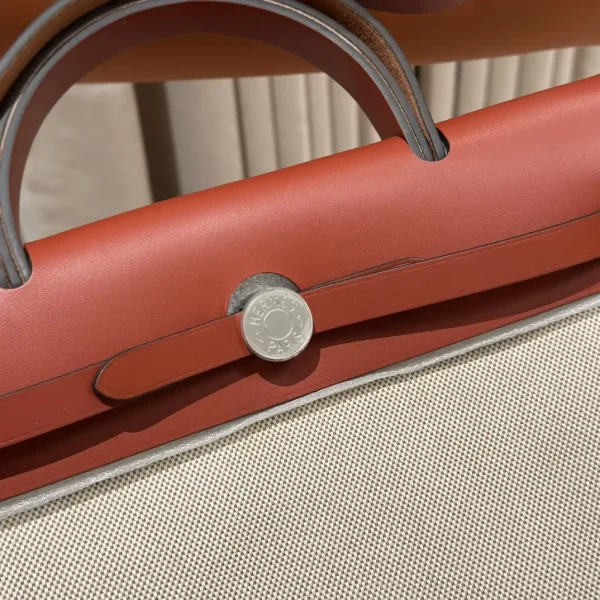 Hermes Herbag 31cm Beige Red - Image 7