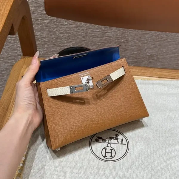 Hermes Kelly Noir Blue  Epsom - Image 9
