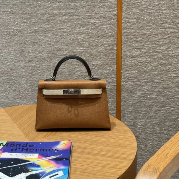 Hermes Kelly Noir Blue  Epsom - Image 11