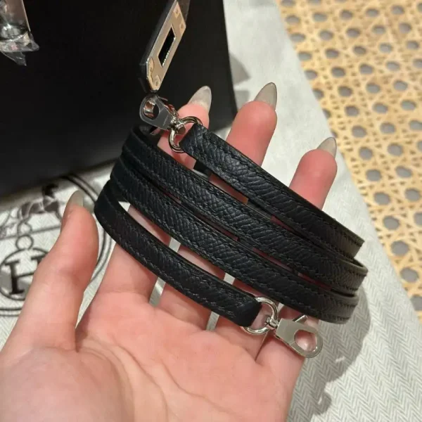 Hermes Kelly Black Epsom Silver - Image 7