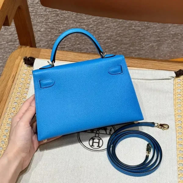Hermes Kelly Blue Fruda Epsom - Image 4
