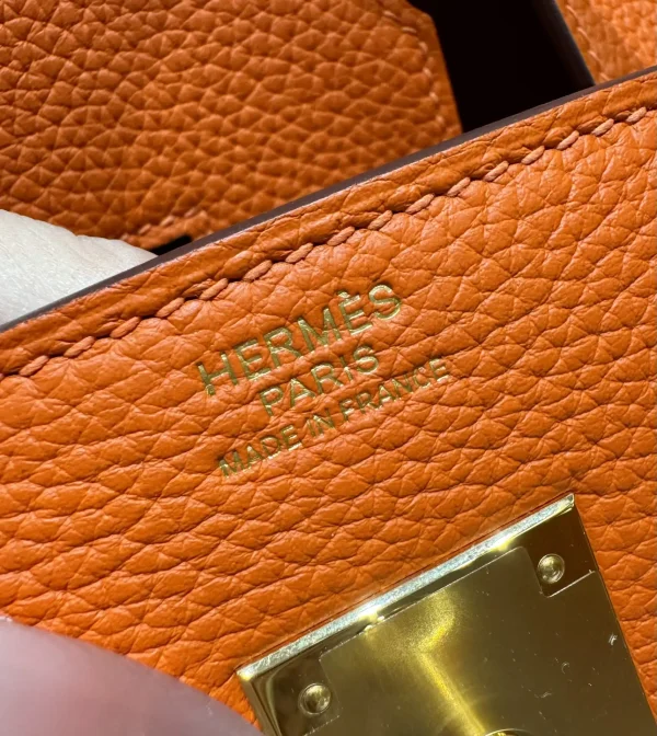Hermes Birkin Orange Togo Gold - Image 7