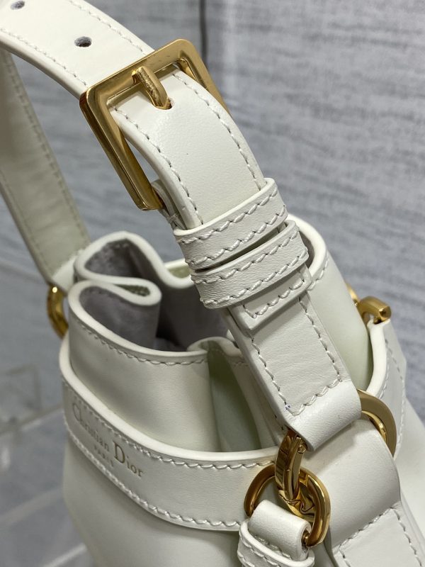 Dior Bucket Bag White Small Size - Image 9