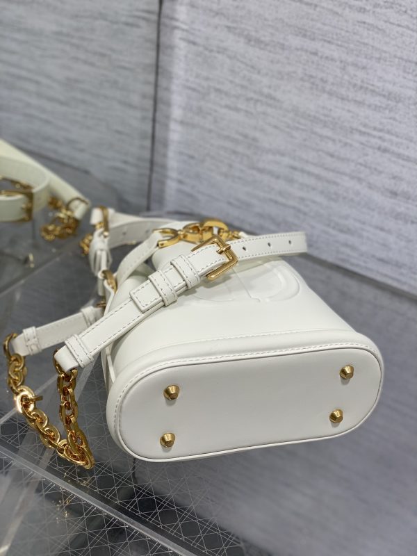 Dior Bucket Bag White Small Size - Image 8