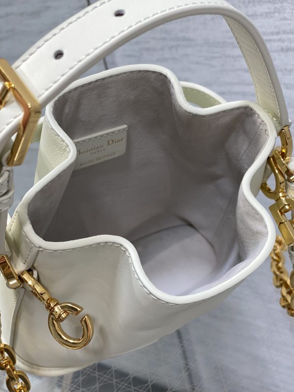 Dior Bucket Bag White Small Size - Image 3