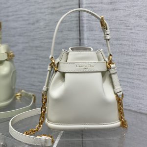 Dior Bucket Bag White Small Size