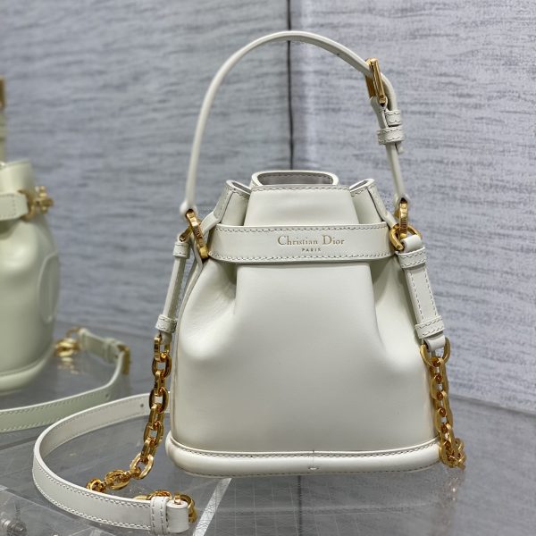 Dior Bucket Bag White Small Size