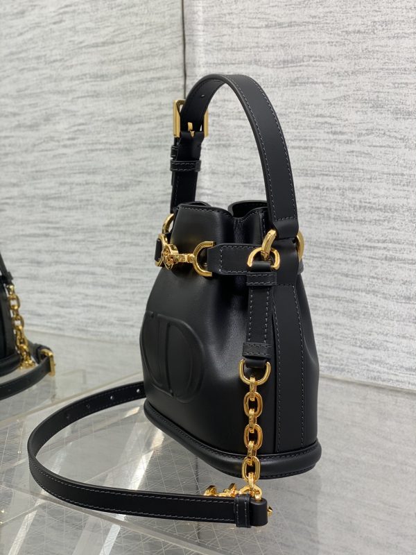 Dior Bucket Bag Black Color Small Size - Image 2