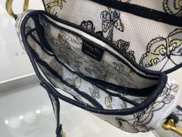 Dior Embroidered Blue Dior Large Size Saddle Bag - Image 4