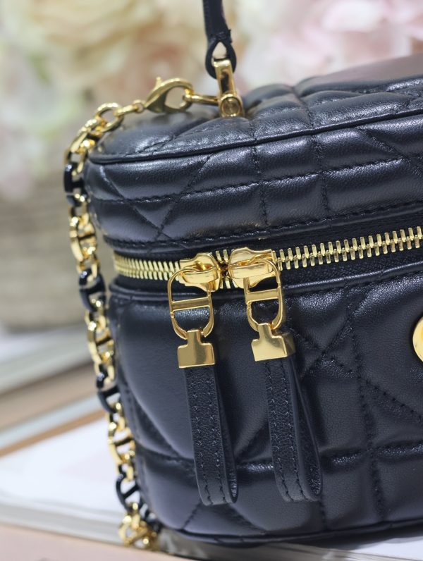 Dior Mini Vanity Bag in Black Lambskin - Image 11