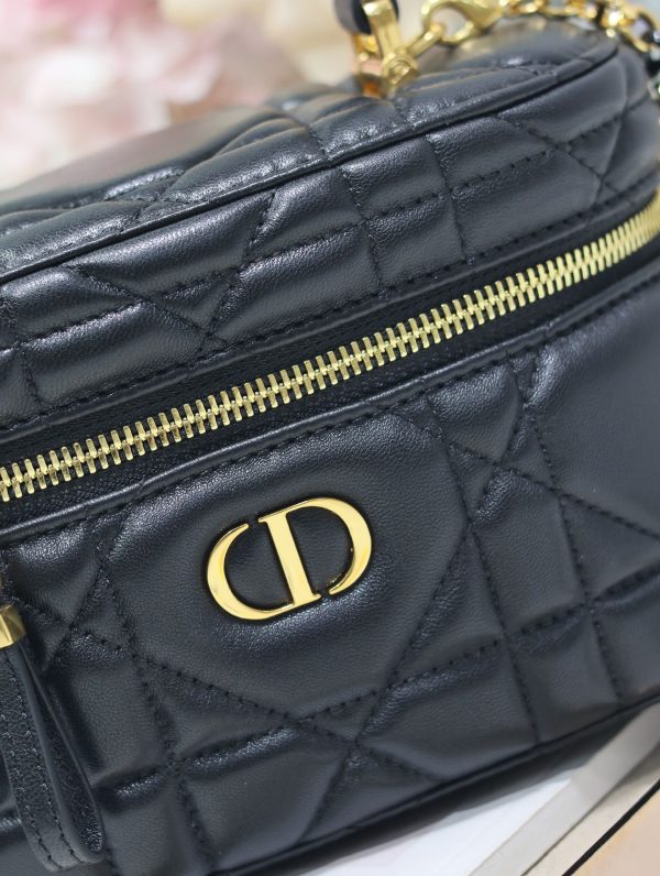 Dior Mini Vanity Bag in Black Lambskin - Image 8