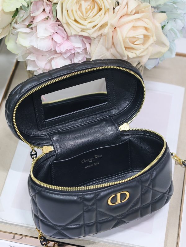 Dior Mini Vanity Bag in Black Lambskin - Image 4