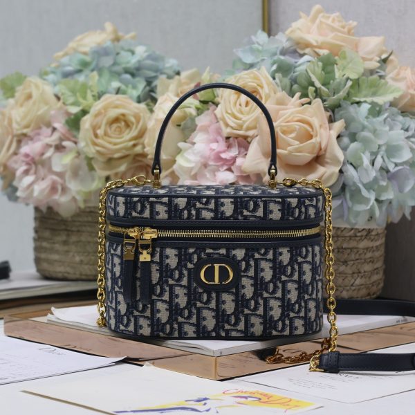 Dior Small Vanity Bag Small Vanity Bag in Blue Cloth