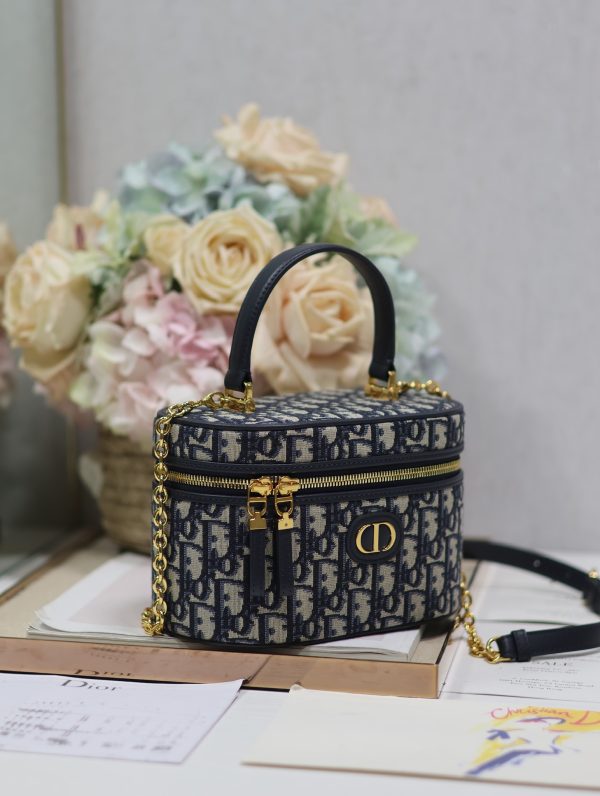 Dior Small Vanity Bag Small Vanity Bag in Blue Cloth - Image 6