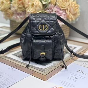 Small Dior Caro Backpack Black Color