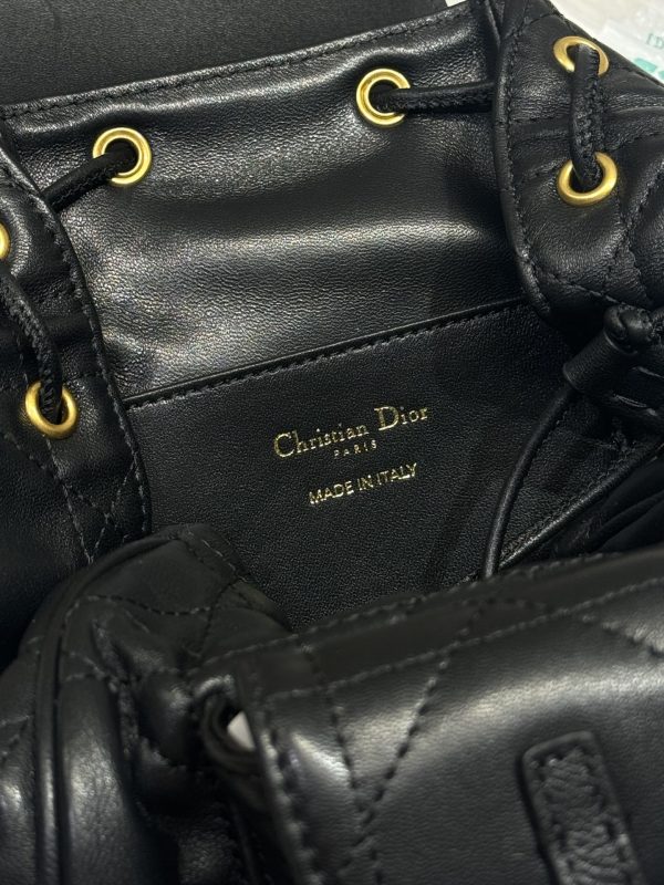 Small Dior Caro Backpack Black Color - Image 10