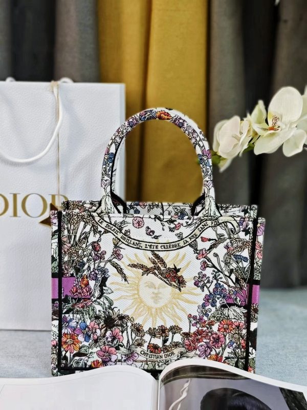 Dior Purple Fabric Tote Bag - Image 3