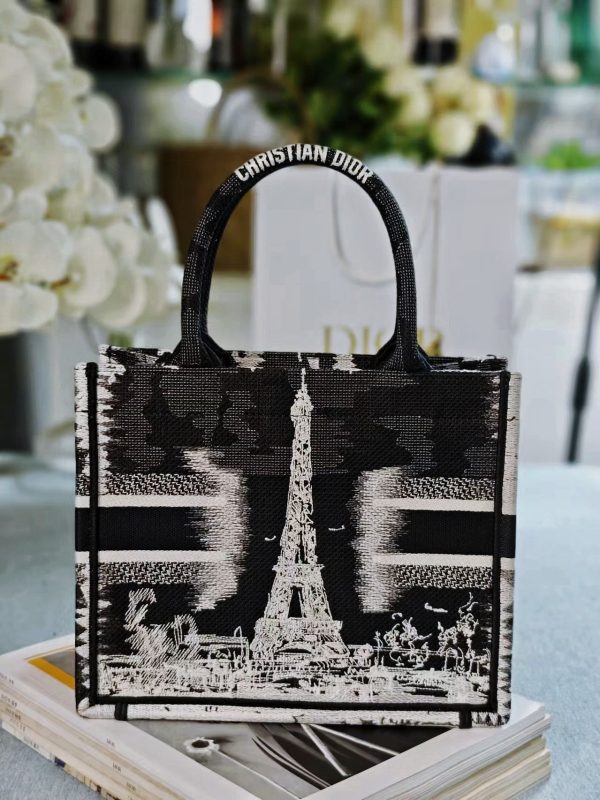 Eiffel Tower Dior Book Tote Bag - Image 9