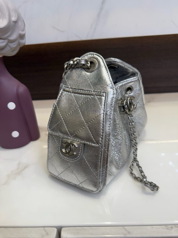 CHANEL Drawstring Bucket Bag - Image 8