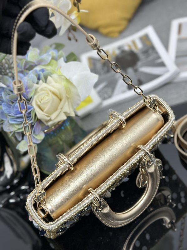 Dior Medium Lady D-Joy Gold Sequins - Image 8