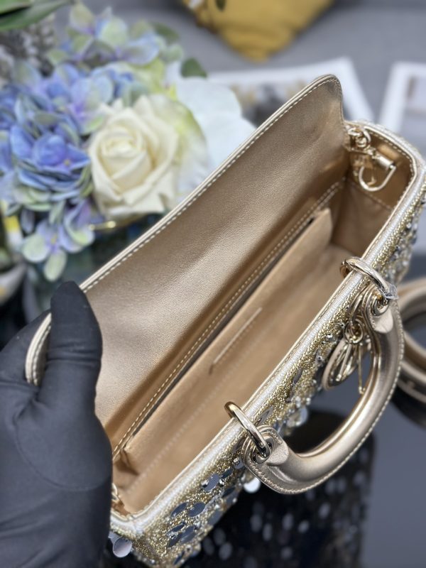 Dior Medium Lady D-Joy Gold Sequins - Image 6