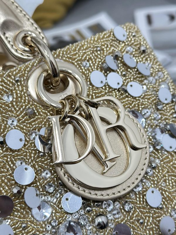 Dior Medium Lady D-Joy Gold Sequins - Image 2