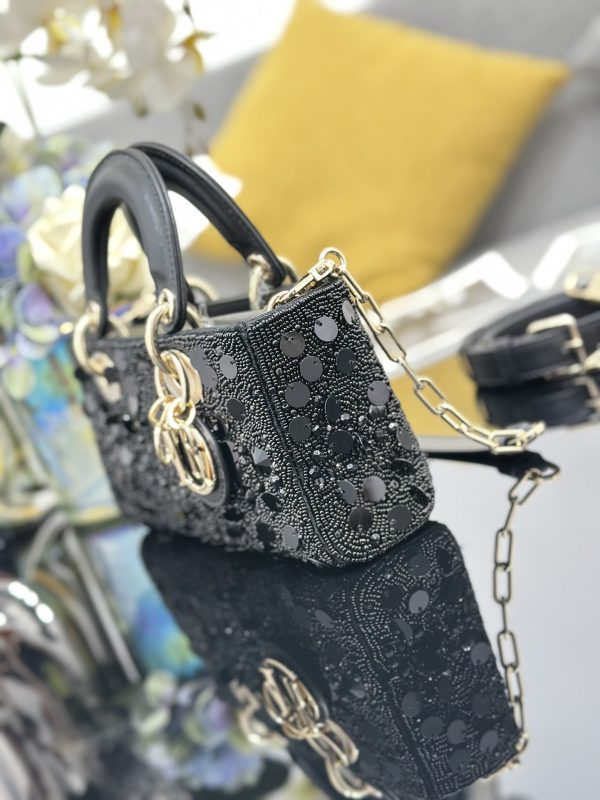 Dior Small Lady D-Joy Black Sequins - Image 7