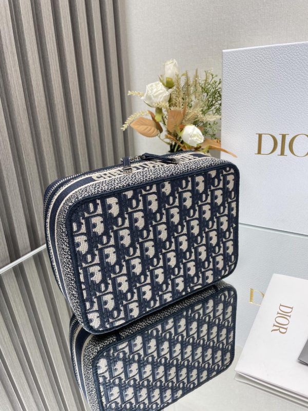 Blue Dior Small Cosmetic Bag - Image 8