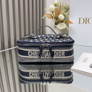Blue Dior Small Cosmetic Bag