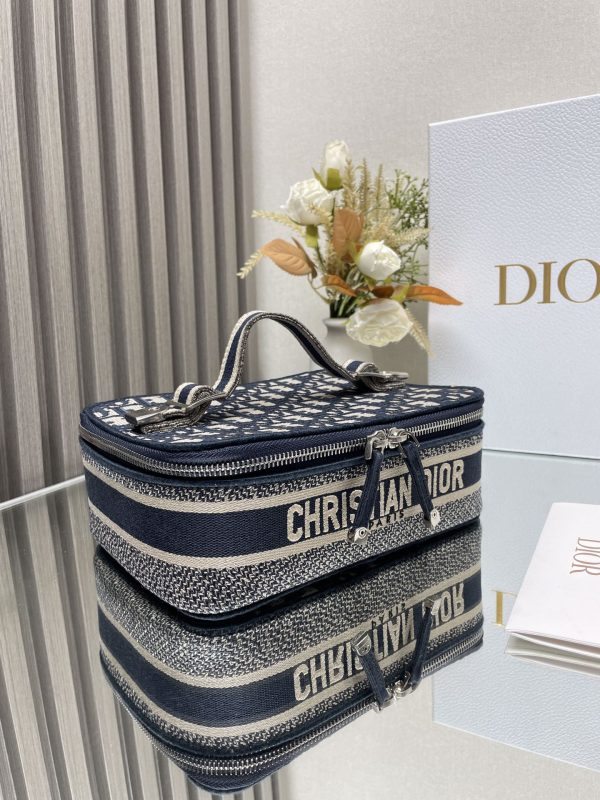 Blue Dior Small Cosmetic Bag - Image 2