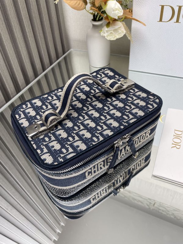 Blue Dior Small Cosmetic Bag - Image 5