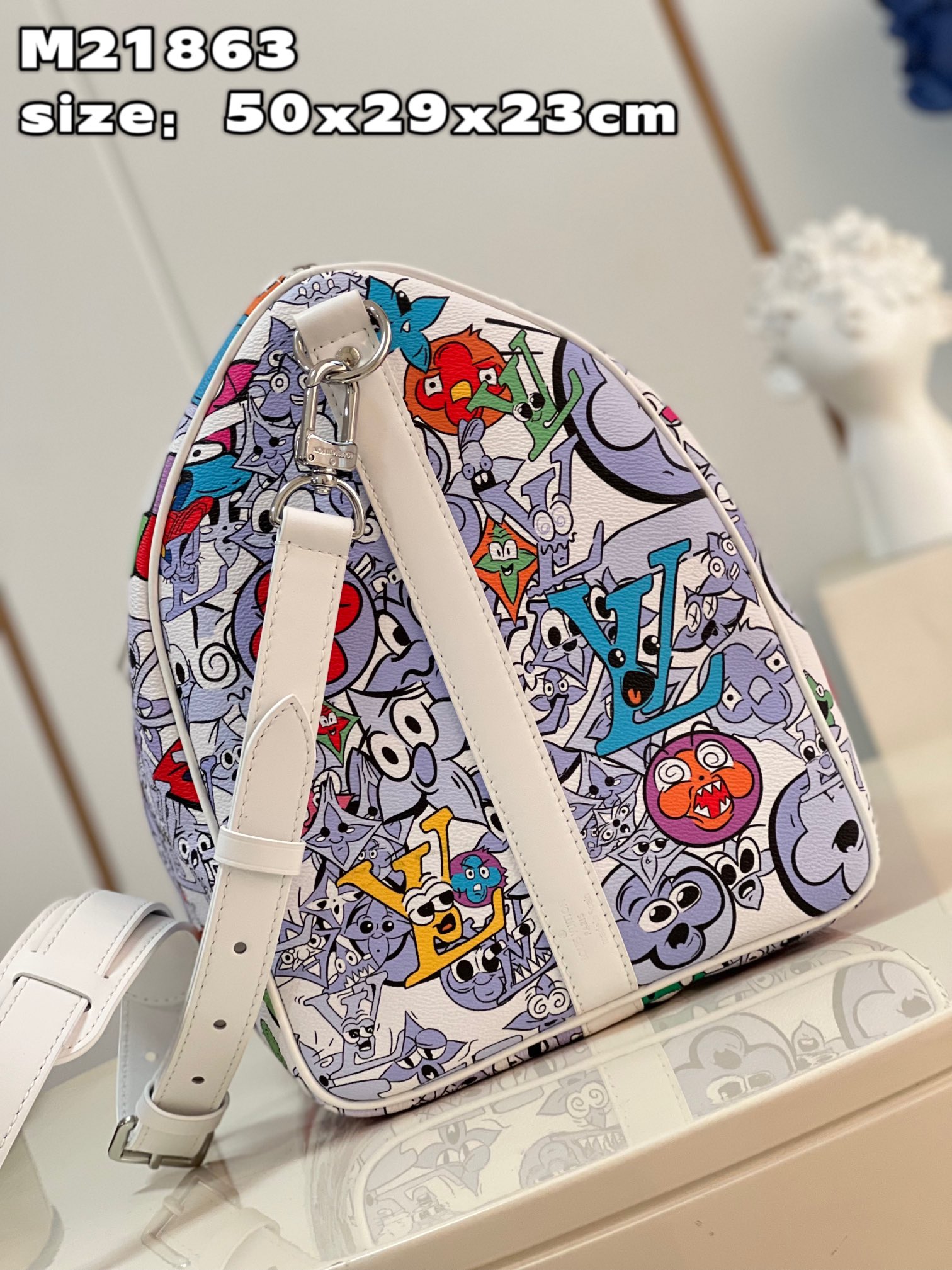 Keepall Bandoulière 50 Travel Bag Rich Tapestry - Image 4