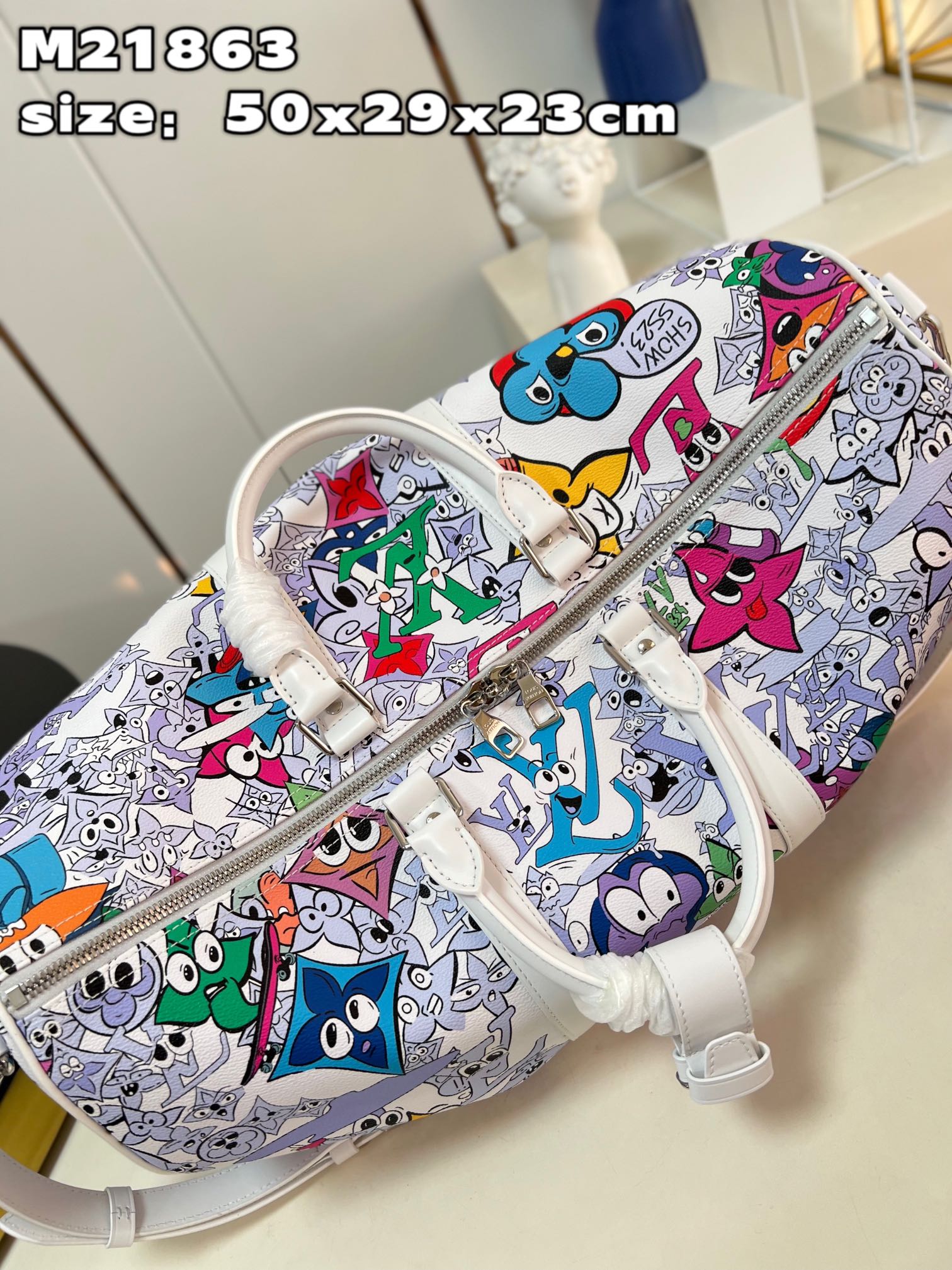 Keepall Bandoulière 50 Travel Bag Rich Tapestry - Image 6