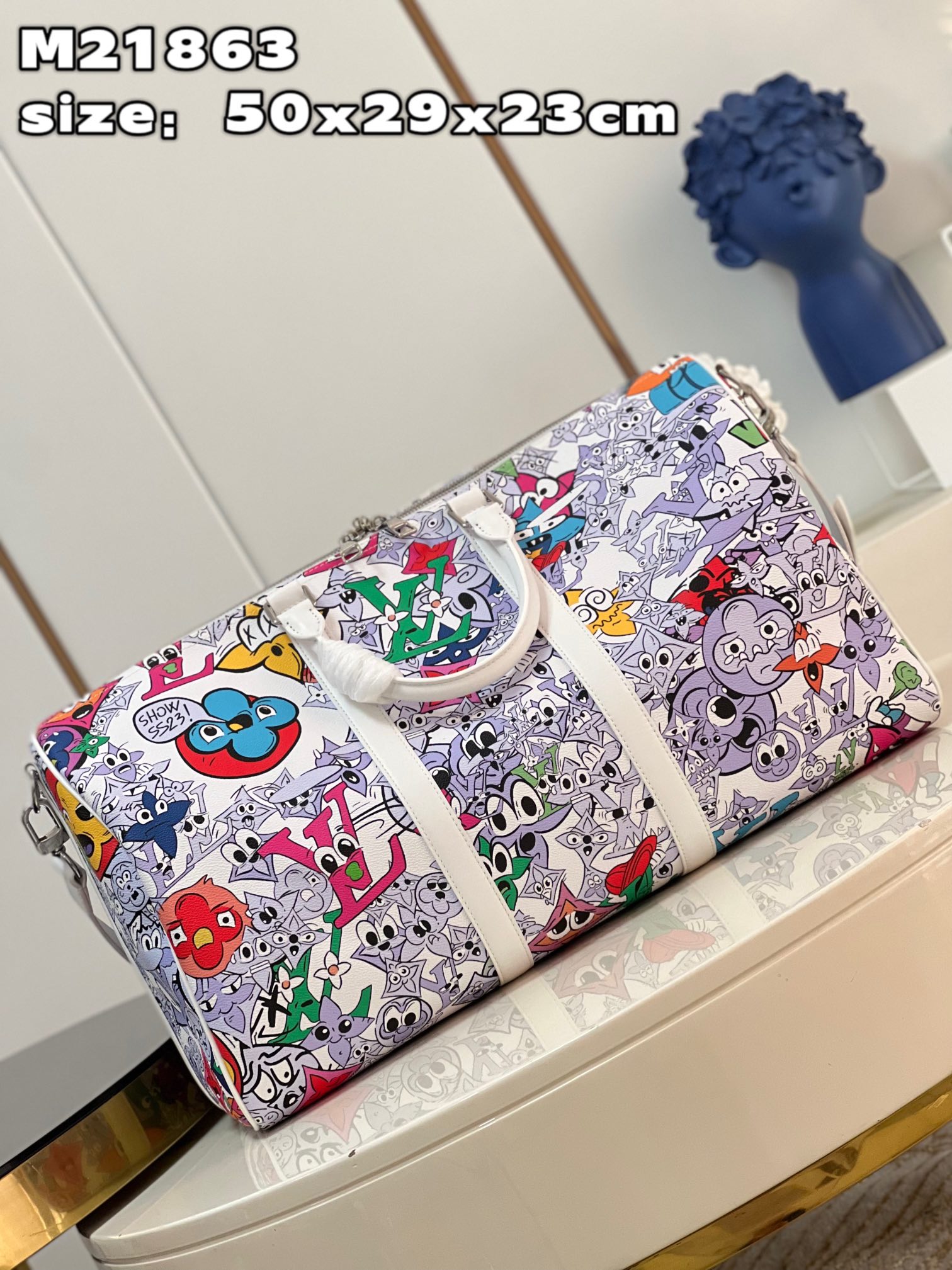 Keepall Bandoulière 50 Travel Bag Rich Tapestry - Image 7