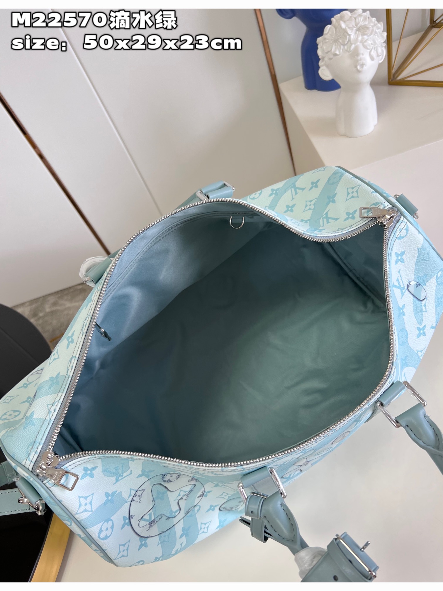 Waterdrop Green Keepall 50 Travel Bag - Image 6