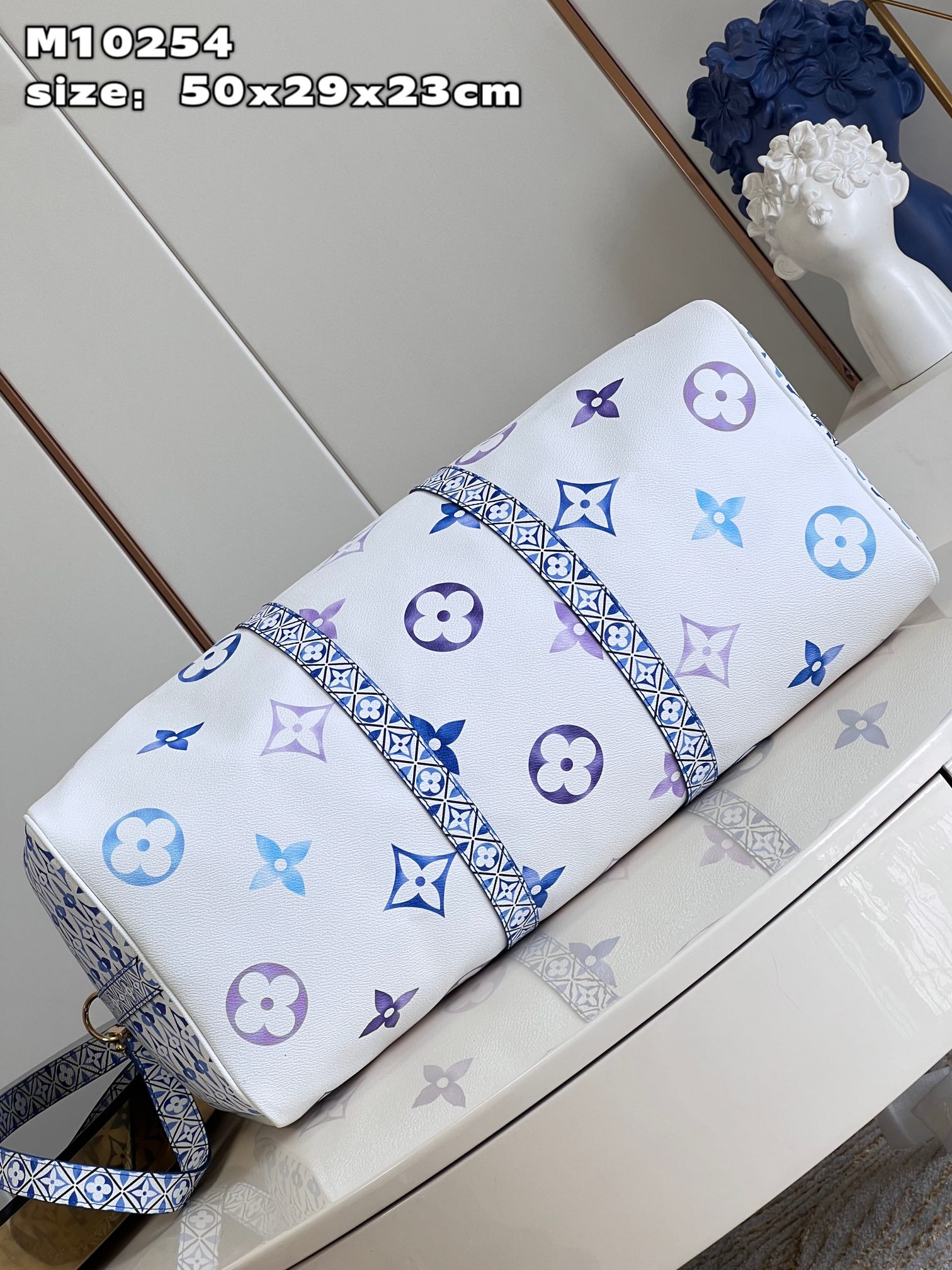 Keepall Bandoulière 50 Travel Bag Flower Clusters - Image 2