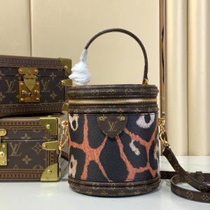 CANNES Fortune Bucket Handbag Leopard Print