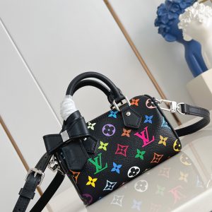 LV Black Nano Speedy Handbag