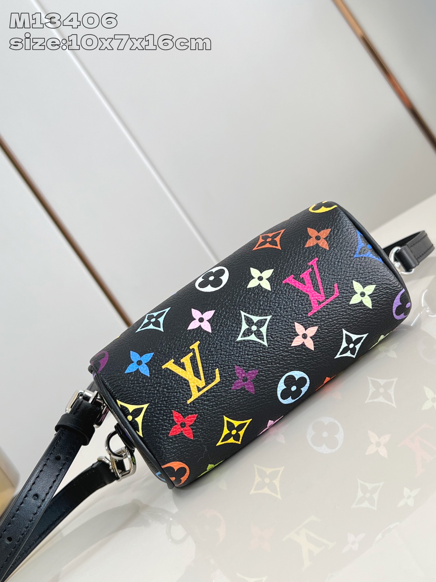 LV Black Nano Speedy Handbag - Image 7