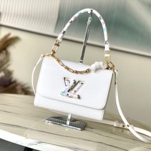 Medium Twist Slim Bag White