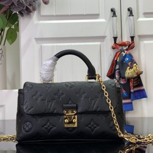 Nano Madeleine handbag Black Embossed